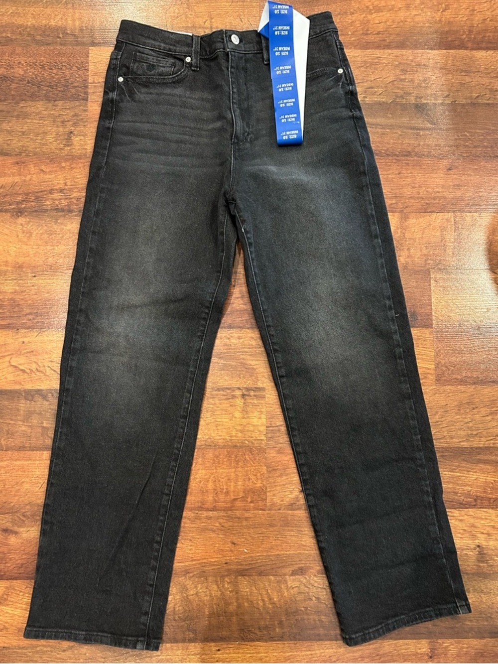 NWT Gloria Vanderbilt Women's 10 Relaxed Straight Jean High Rise Black Wash